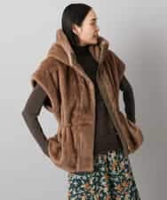 FMJAD50470 MICHEL KLEIN(ミッシェルクラン) ［2WAY］エコファーブルゾン ブラウン