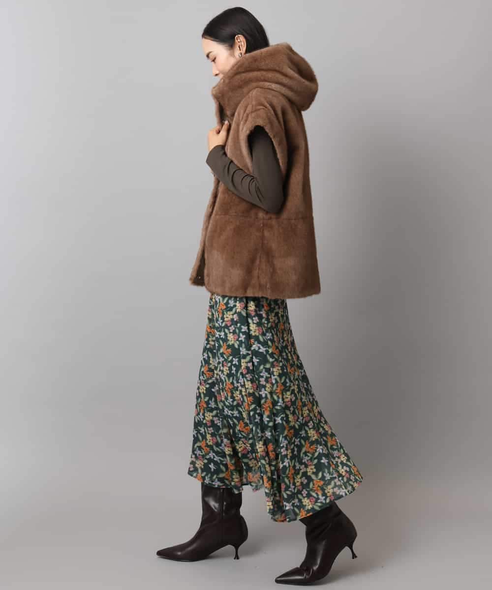 FMJAD50470 MICHEL KLEIN(ミッシェルクラン) ［2WAY］エコファーブルゾン ブラウン