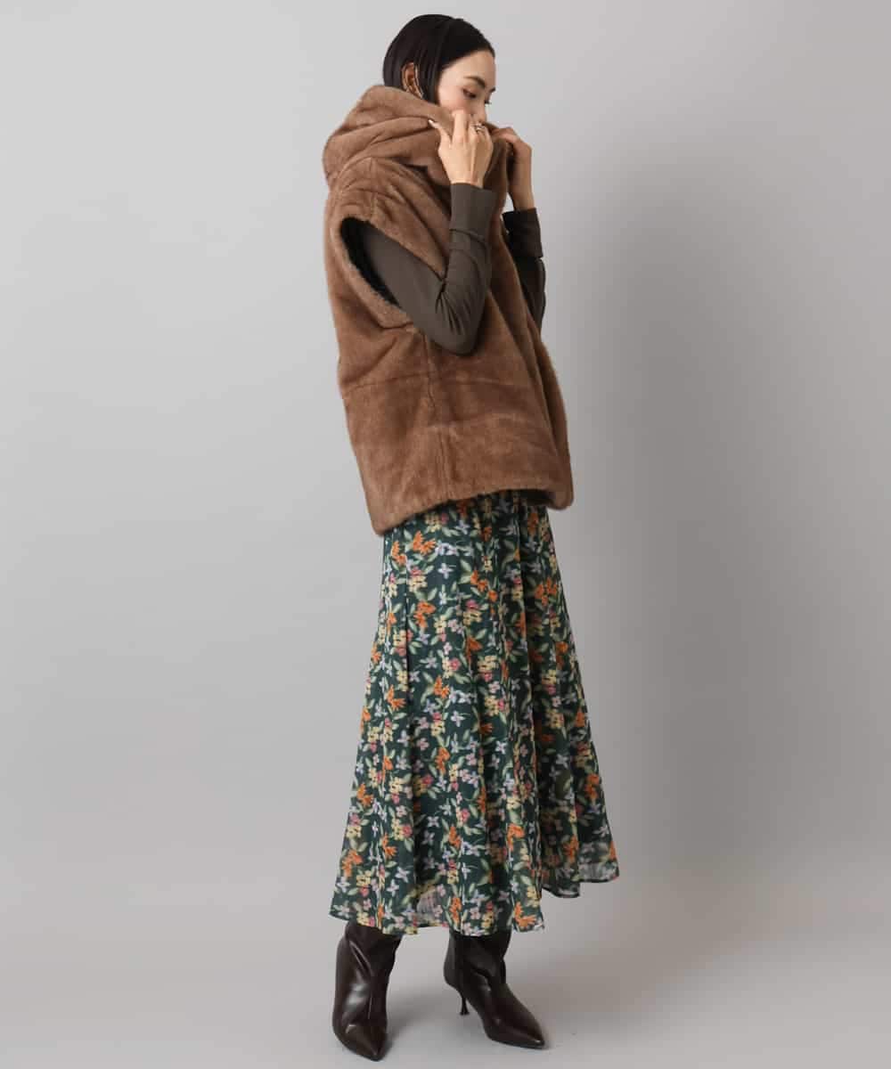 FMJAD50470 MICHEL KLEIN(ミッシェルクラン) ［2WAY］エコファーブルゾン ブラウン