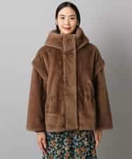 FMJAD50470 MICHEL KLEIN(ミッシェルクラン) ［2WAY］エコファーブルゾン ブラウン