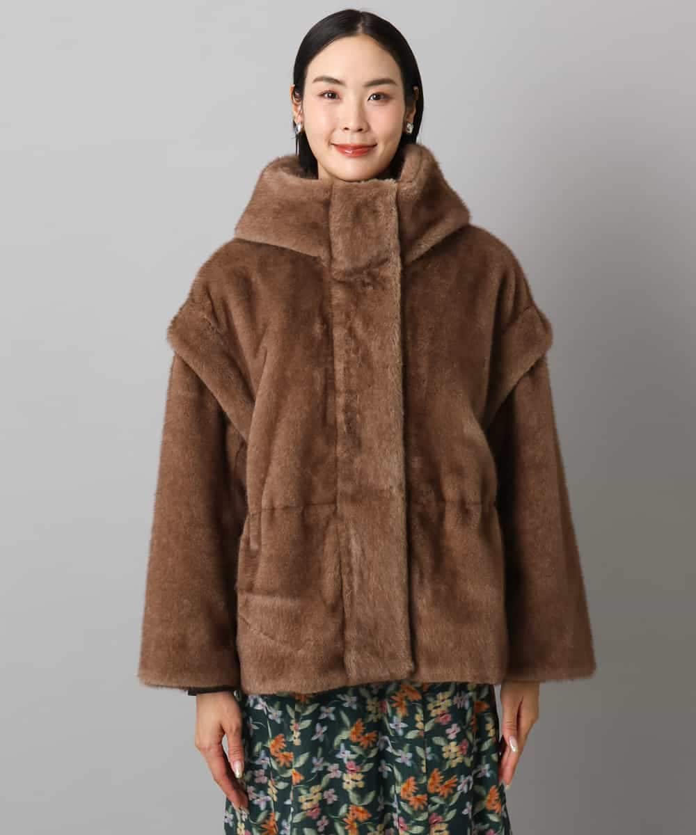 FMJAD50470 MICHEL KLEIN(ミッシェルクラン) ［2WAY］エコファーブルゾン ブラウン