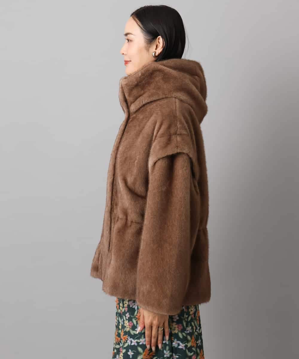 FMJAD50470 MICHEL KLEIN(ミッシェルクラン) ［2WAY］エコファーブルゾン ブラウン