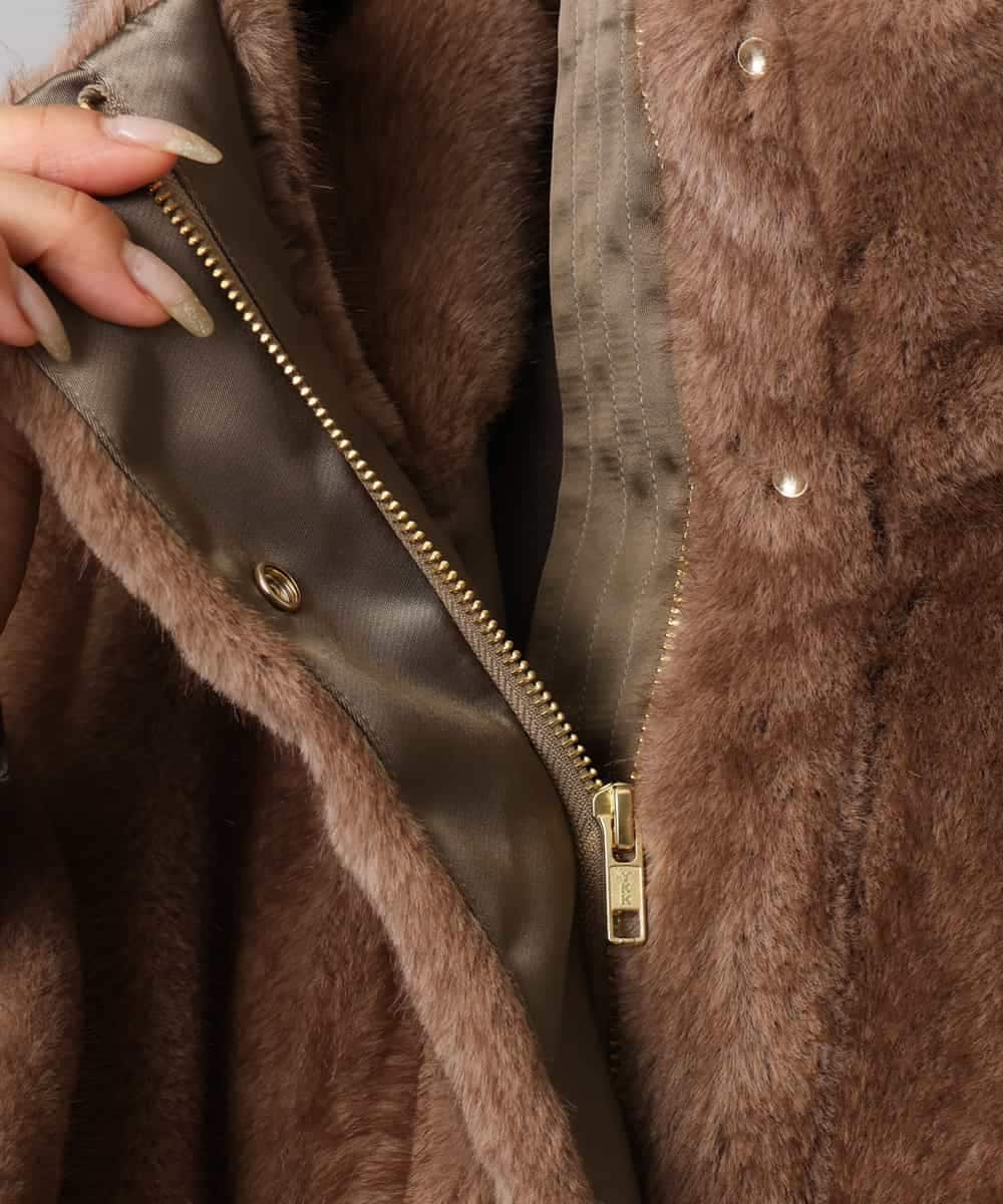 FMJAD50470 MICHEL KLEIN(ミッシェルクラン) ［2WAY］エコファーブルゾン ブラウン