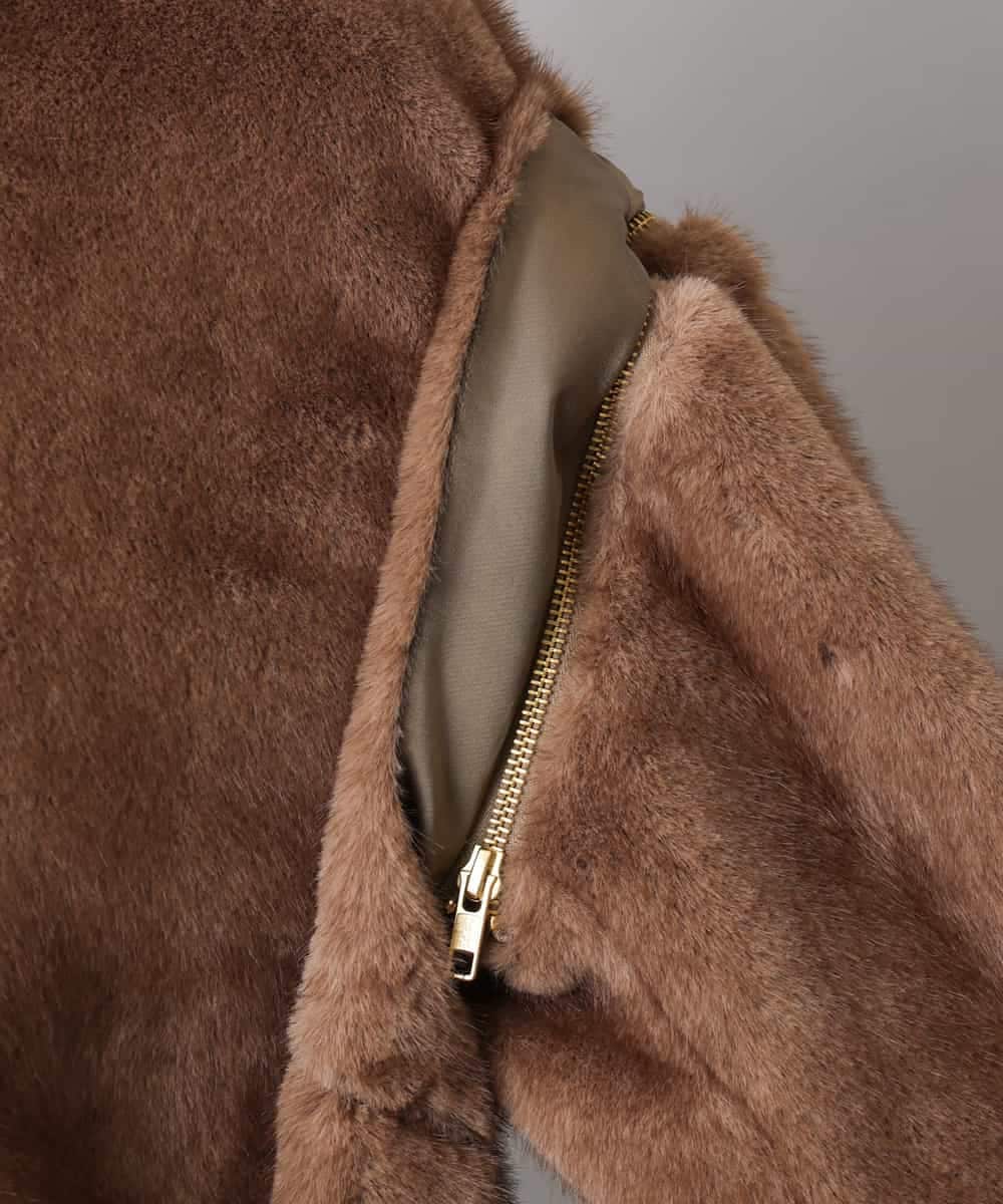 FMJAD50470 MICHEL KLEIN(ミッシェルクラン) ［2WAY］エコファーブルゾン ブラウン