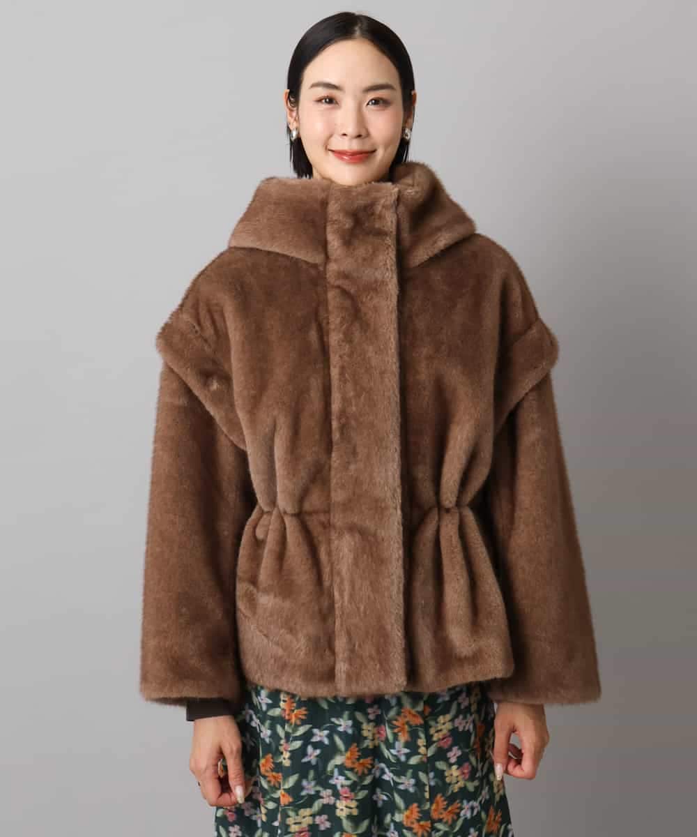 FMJAD50470 MICHEL KLEIN(ミッシェルクラン) ［2WAY］エコファーブルゾン ブラウン