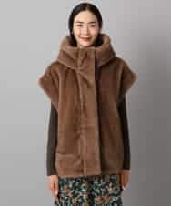 FMJAD50470 MICHEL KLEIN(ミッシェルクラン) ［2WAY］エコファーブルゾン ブラウン