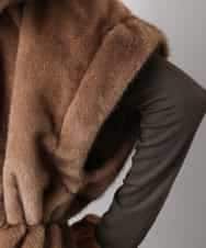 FMJAD50470 MICHEL KLEIN(ミッシェルクラン) ［2WAY］エコファーブルゾン ブラウン