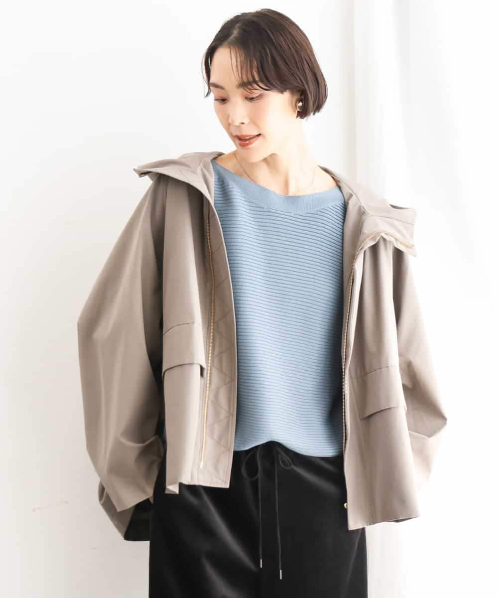 FMJAG01490 MICHEL KLEIN(ミッシェルクラン) 2WAYフードアウター ベージュ