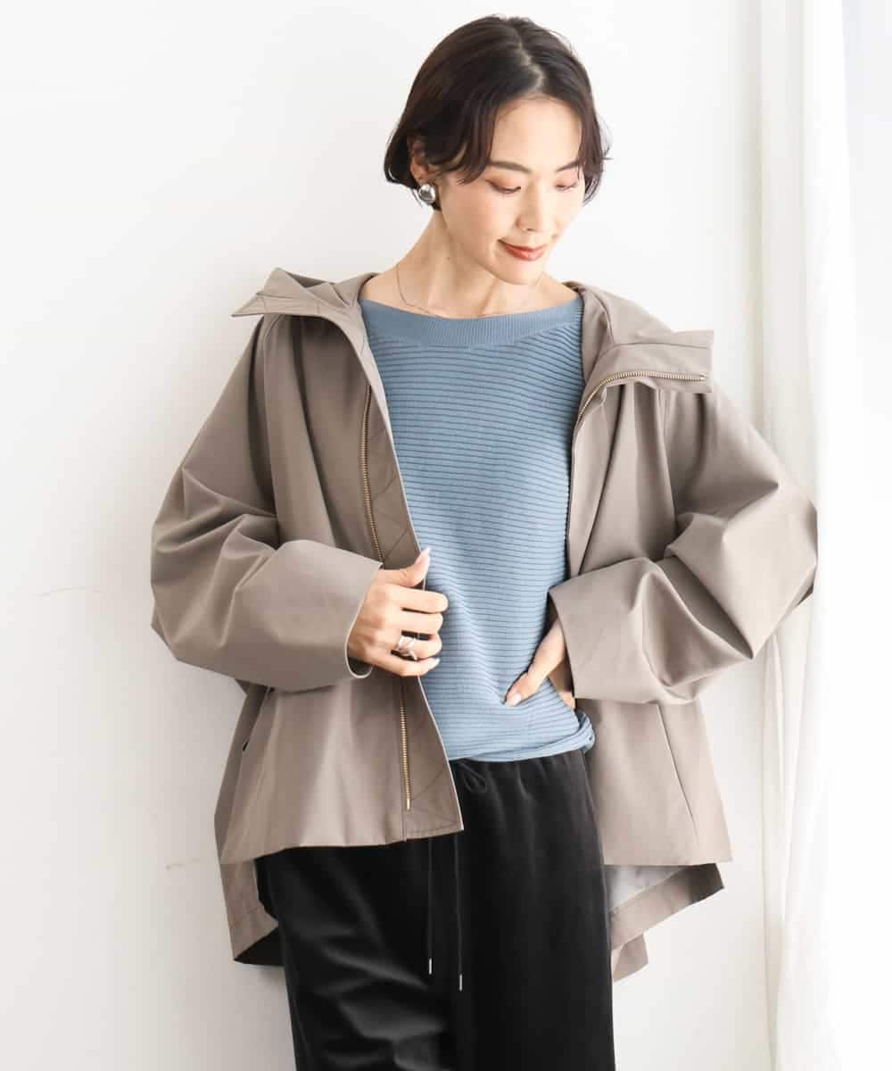 FMJAG01490 MICHEL KLEIN(ミッシェルクラン) 2WAYフードアウター ベージュ