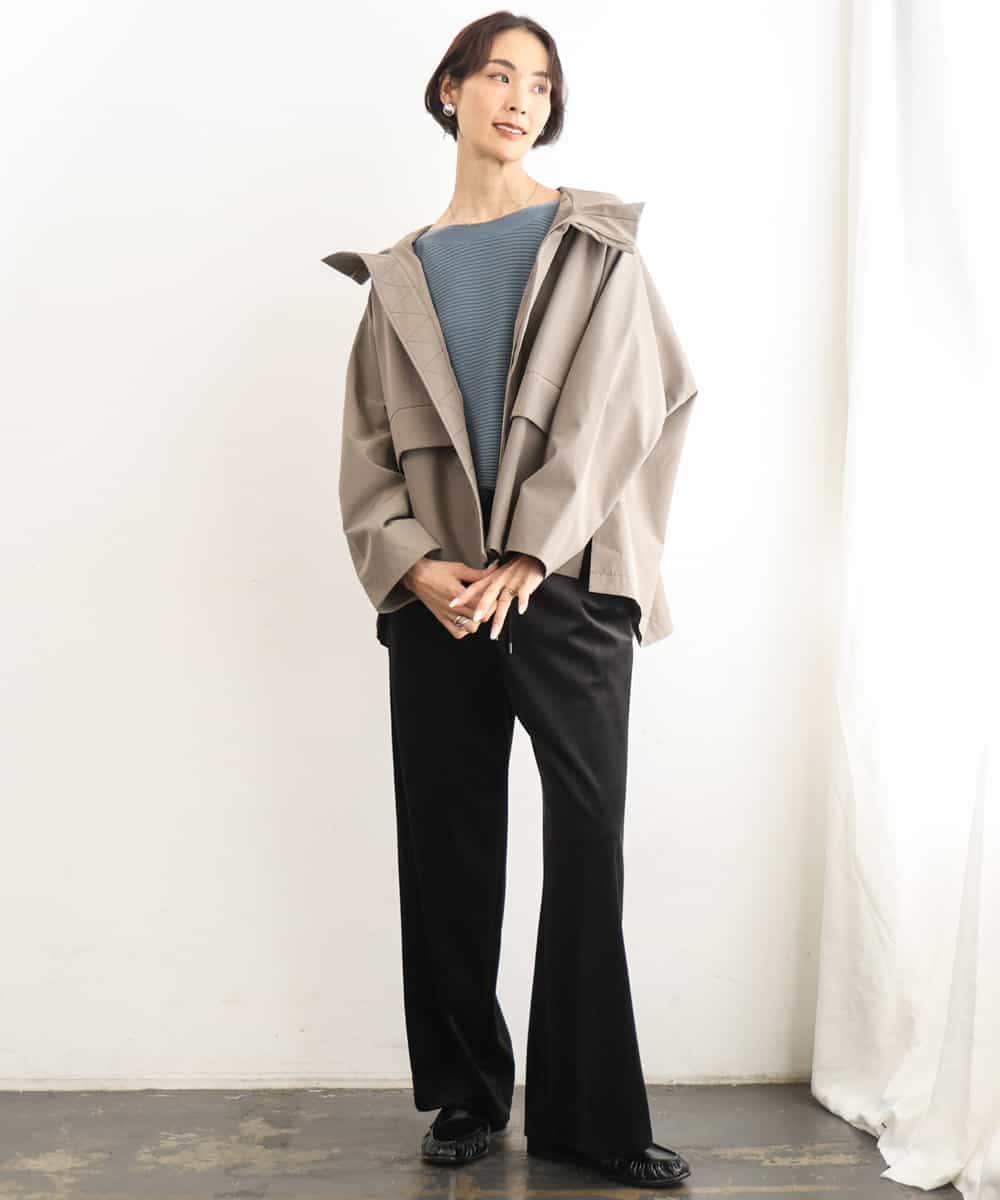 FMJAG01490 MICHEL KLEIN(ミッシェルクラン) 2WAYフードアウター ベージュ