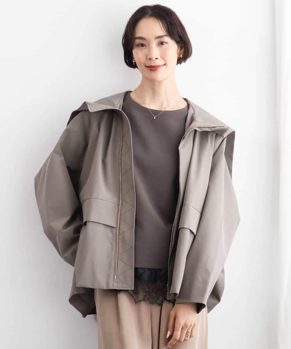 FMJAG01490 MICHEL KLEIN(ミッシェルクラン) 2WAYフードアウター ベージュ