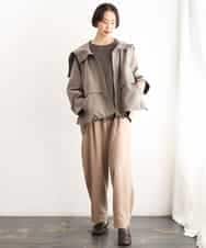 FMJAG01490 MICHEL KLEIN(ミッシェルクラン) 2WAYフードアウター ベージュ