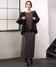 FMJAG01490 MICHEL KLEIN(ミッシェルクラン) 2WAYフードアウター ベージュ
