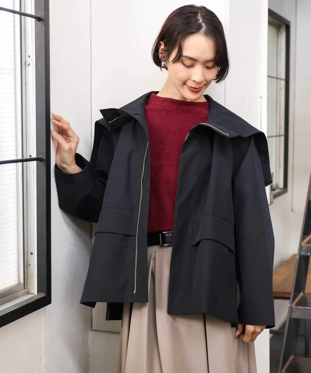 FMJAG01490 MICHEL KLEIN(ミッシェルクラン) 2WAYフードアウター ベージュ