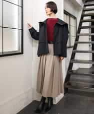 FMJAG01490 MICHEL KLEIN(ミッシェルクラン) 2WAYフードアウター ベージュ
