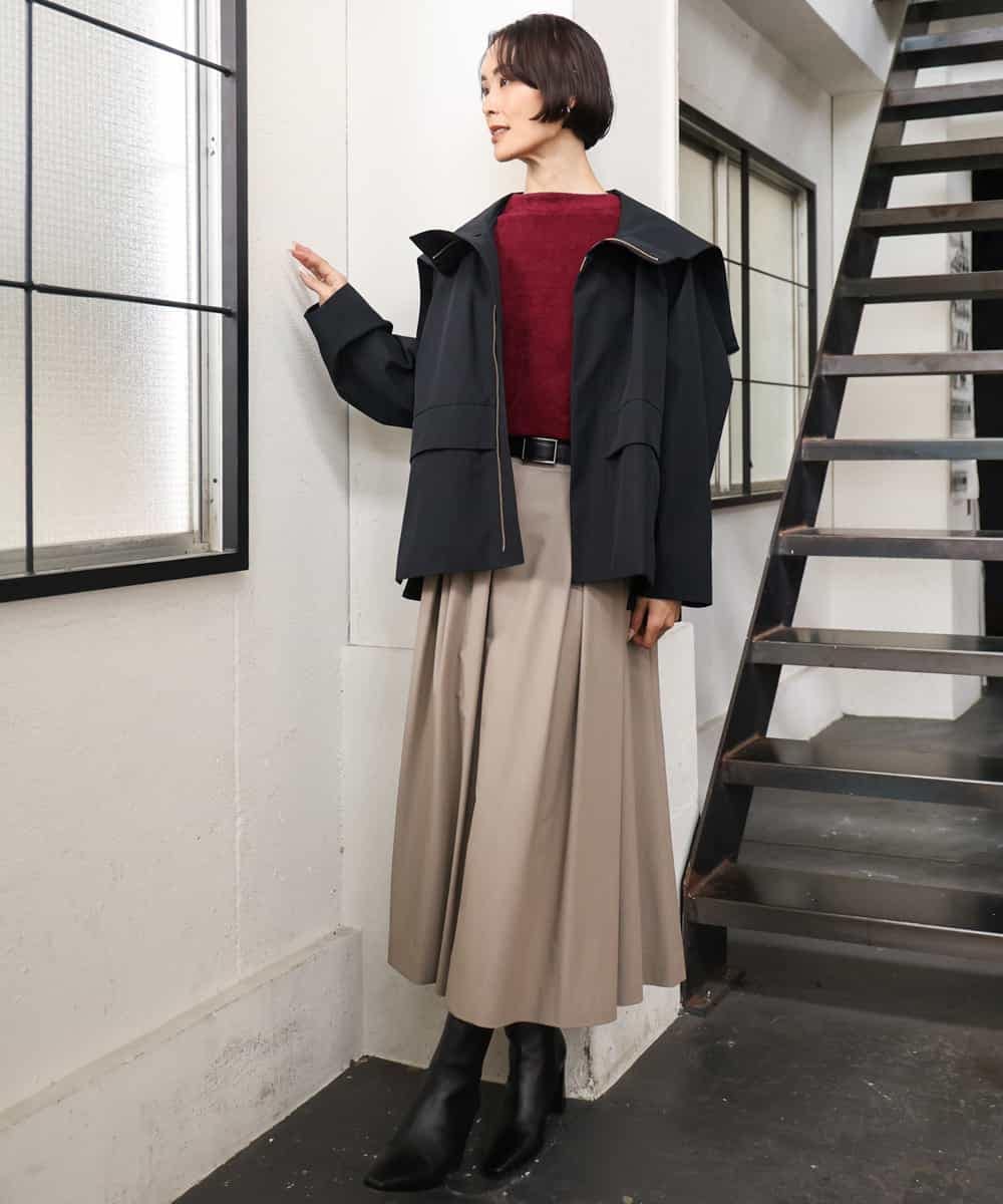 FMJAG01490 MICHEL KLEIN(ミッシェルクラン) 2WAYフードアウター ベージュ