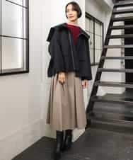 FMJAG01490 MICHEL KLEIN(ミッシェルクラン) 2WAYフードアウター ベージュ