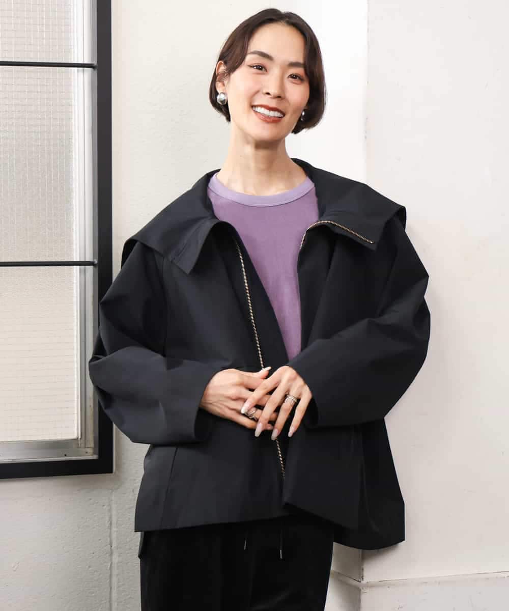 FMJAG01490 MICHEL KLEIN(ミッシェルクラン) 2WAYフードアウター ベージュ