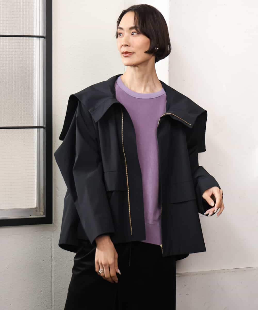 FMJAG01490 MICHEL KLEIN(ミッシェルクラン) 2WAYフードアウター ベージュ