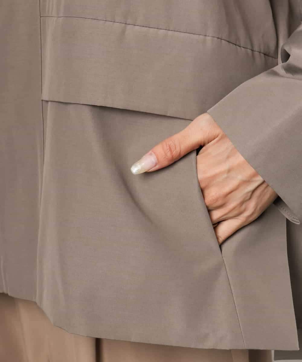 FMJAG01490 MICHEL KLEIN(ミッシェルクラン) 2WAYフードアウター ベージュ