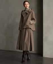 FMJAG02390 MICHEL KLEIN(ミッシェルクラン) [セットアップ対応]フーデッドフレアブルゾン カーキ