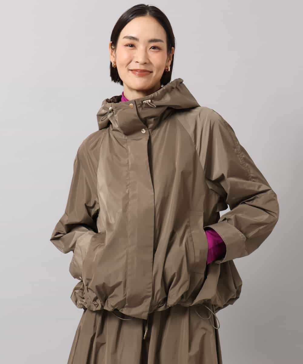 FMJAG02390 MICHEL KLEIN(ミッシェルクラン) [セットアップ対応]フーデッドフレアブルゾン カーキ