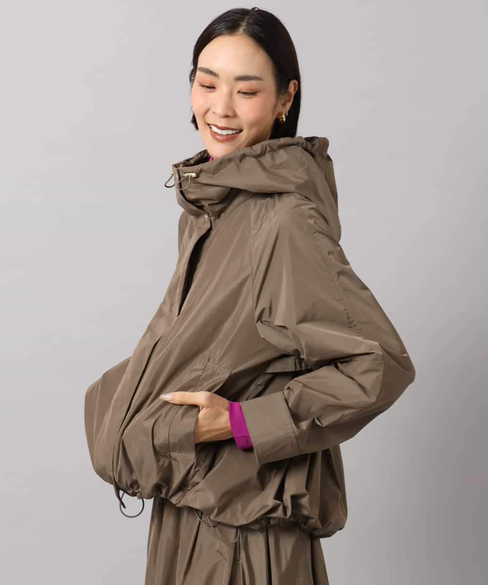 FMJAG02390 MICHEL KLEIN(ミッシェルクラン) [セットアップ対応]フーデッドフレアブルゾン カーキ