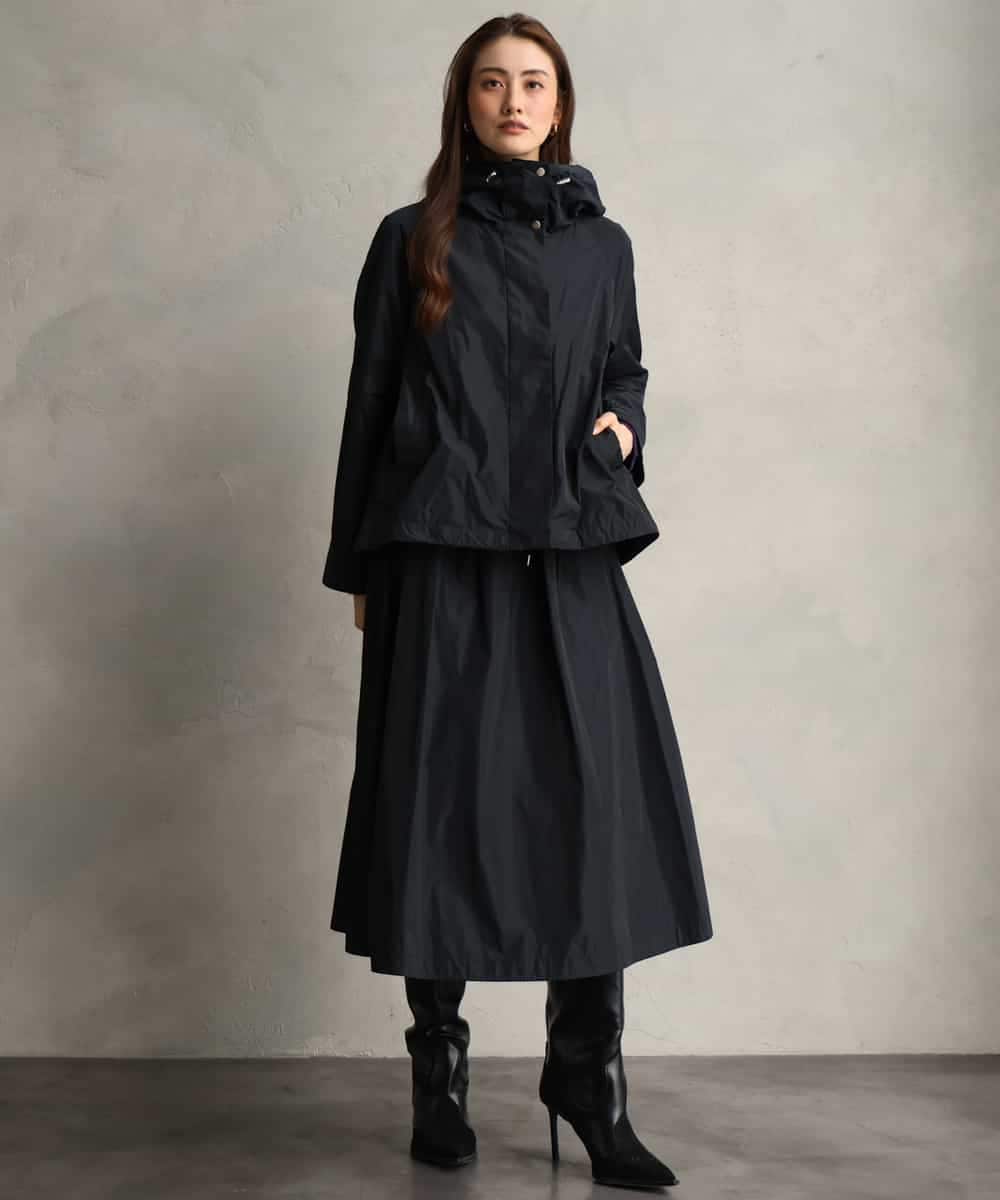 FMJAG02390 MICHEL KLEIN(ミッシェルクラン) [セットアップ対応]フーデッドフレアブルゾン カーキ
