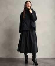 FMJAG02390 MICHEL KLEIN(ミッシェルクラン) [セットアップ対応]フーデッドフレアブルゾン カーキ