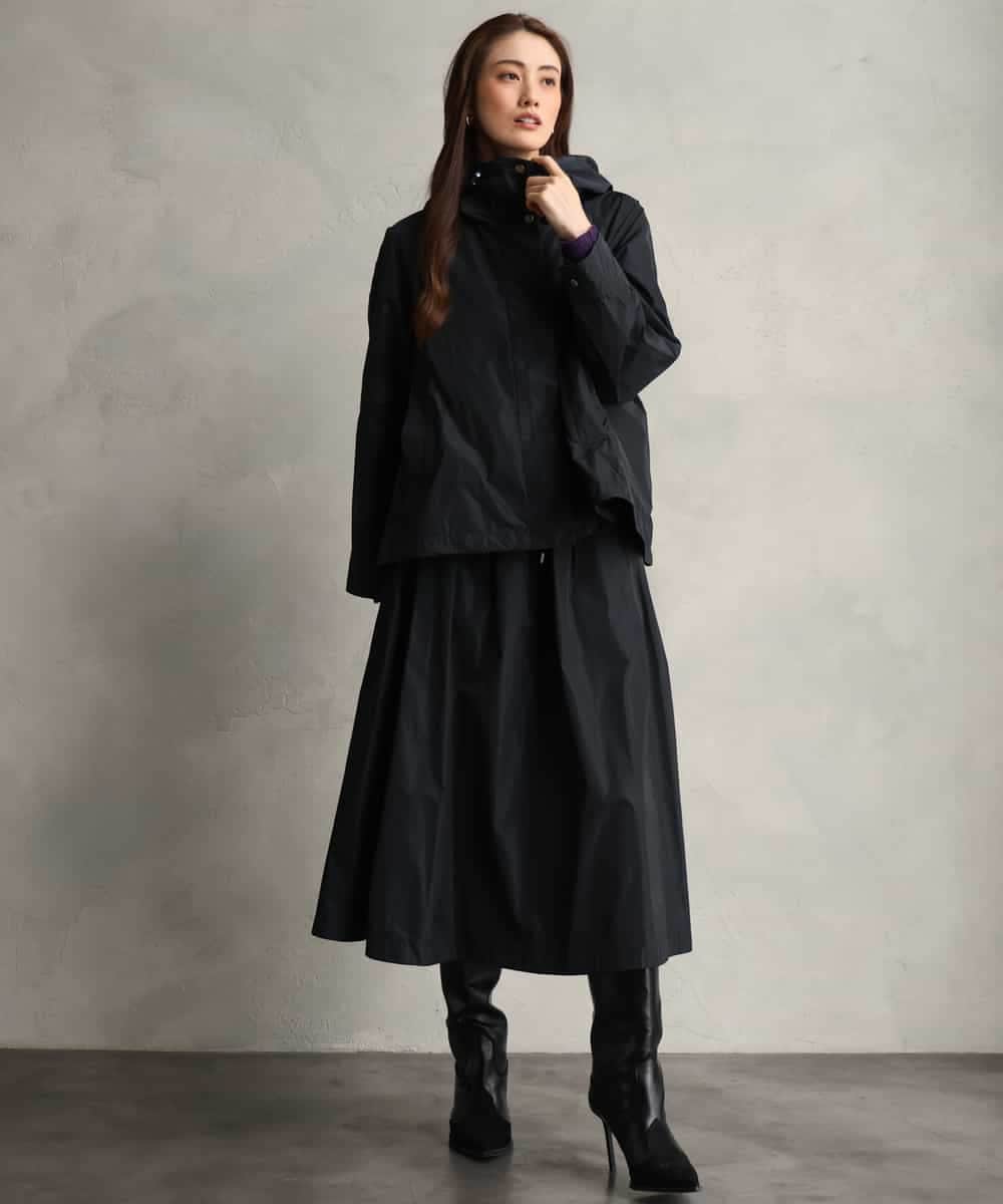 FMJAG02390 MICHEL KLEIN(ミッシェルクラン) [セットアップ対応]フーデッドフレアブルゾン カーキ