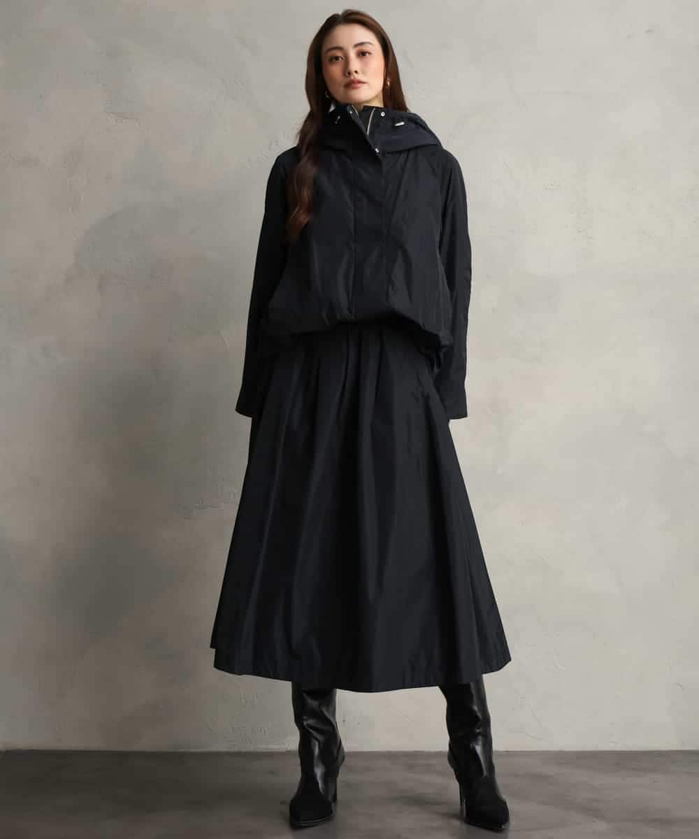 FMJAG02390 MICHEL KLEIN(ミッシェルクラン) [セットアップ対応]フーデッドフレアブルゾン カーキ