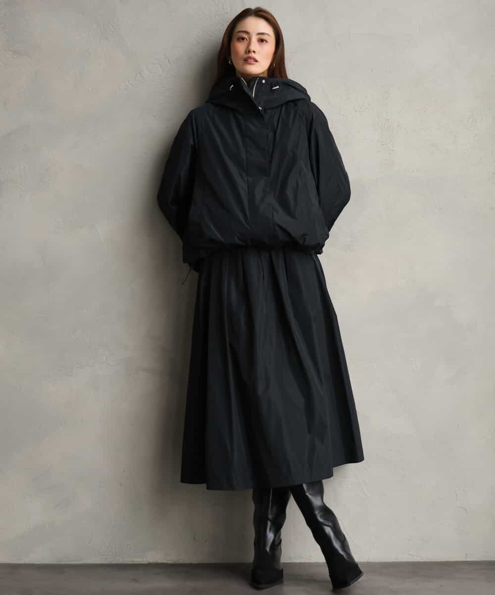 FMJAG02390 MICHEL KLEIN(ミッシェルクラン) [セットアップ対応]フーデッドフレアブルゾン カーキ