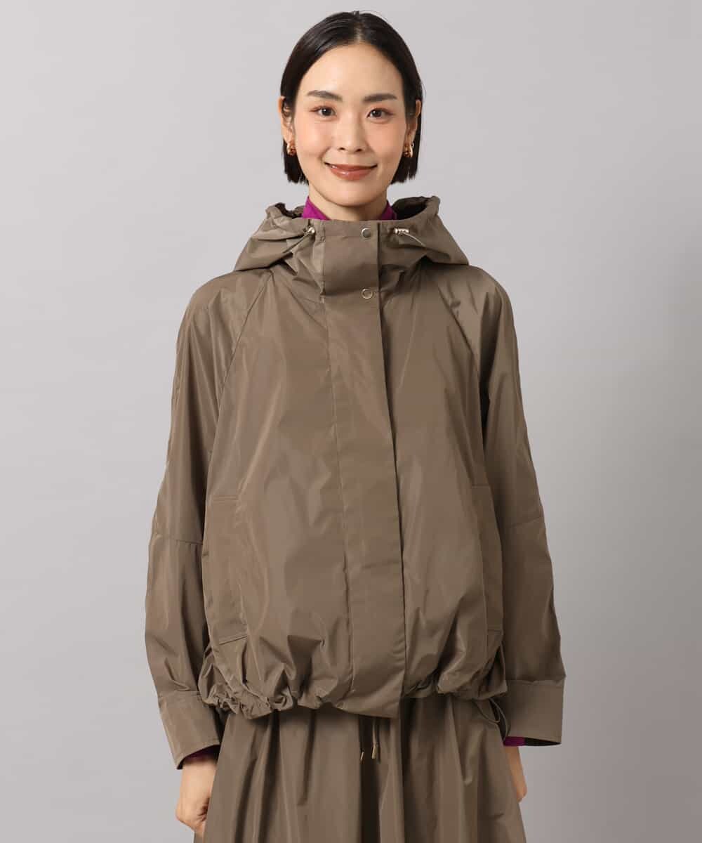 FMJAG02390 MICHEL KLEIN(ミッシェルクラン) [セットアップ対応]フーデッドフレアブルゾン カーキ
