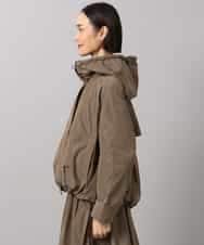 FMJAG02390 MICHEL KLEIN(ミッシェルクラン) [セットアップ対応]フーデッドフレアブルゾン カーキ