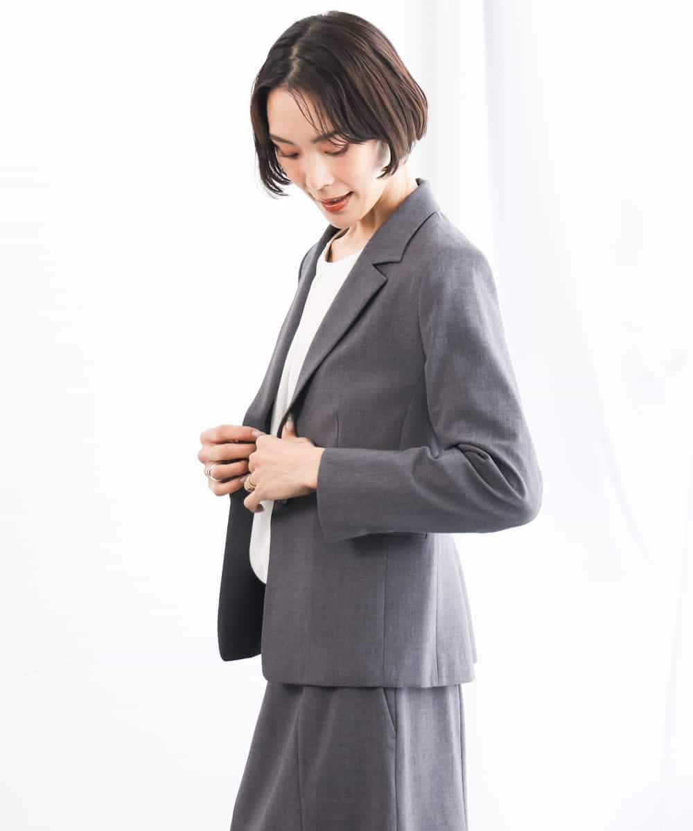 FMJAG03450 MICHEL KLEIN(ミッシェルクラン) [セットアップ対応]テーラードジャケット グレー