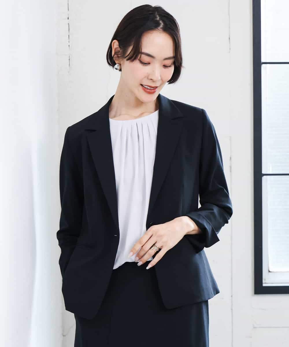 FMJAG03450 MICHEL KLEIN(ミッシェルクラン) [セットアップ対応]テーラードジャケット グレー