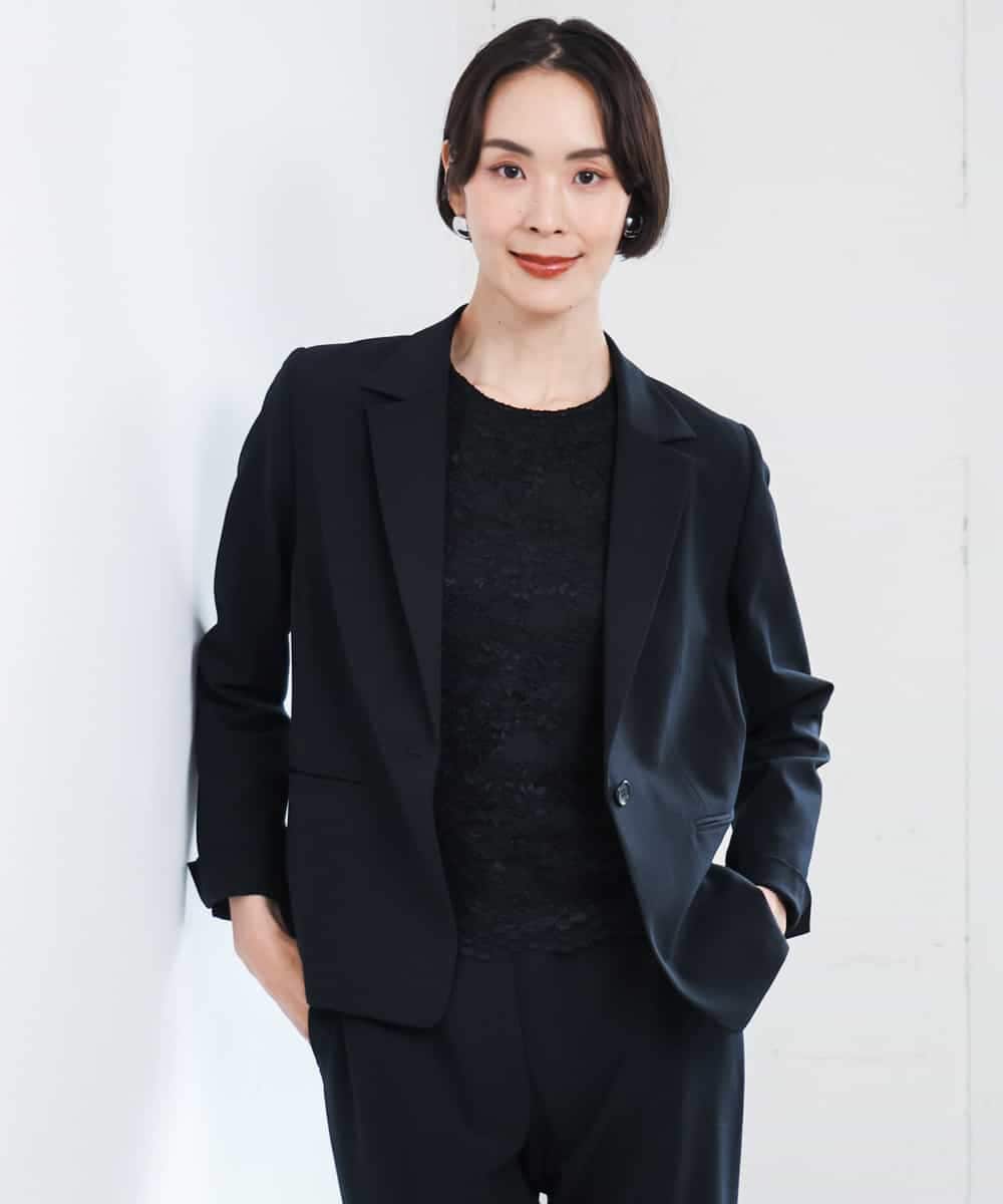 FMJAG03450 MICHEL KLEIN(ミッシェルクラン) [セットアップ対応]テーラードジャケット ブラック