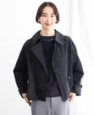 FMJAG04390 MICHEL KLEIN(ミッシェルクラン) 【定番】スタンドカラーショートブルゾン ブラック