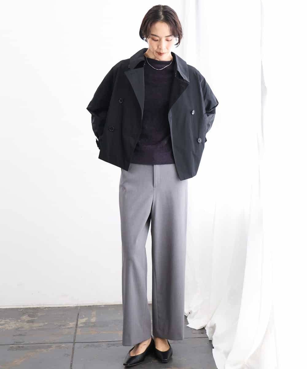 FMJAG04390 MICHEL KLEIN(ミッシェルクラン) 【定番】スタンドカラーショートブルゾン ブラック