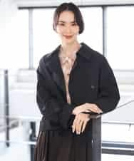 FMJAG04390 MICHEL KLEIN(ミッシェルクラン) 【定番】スタンドカラーショートブルゾン ブラック