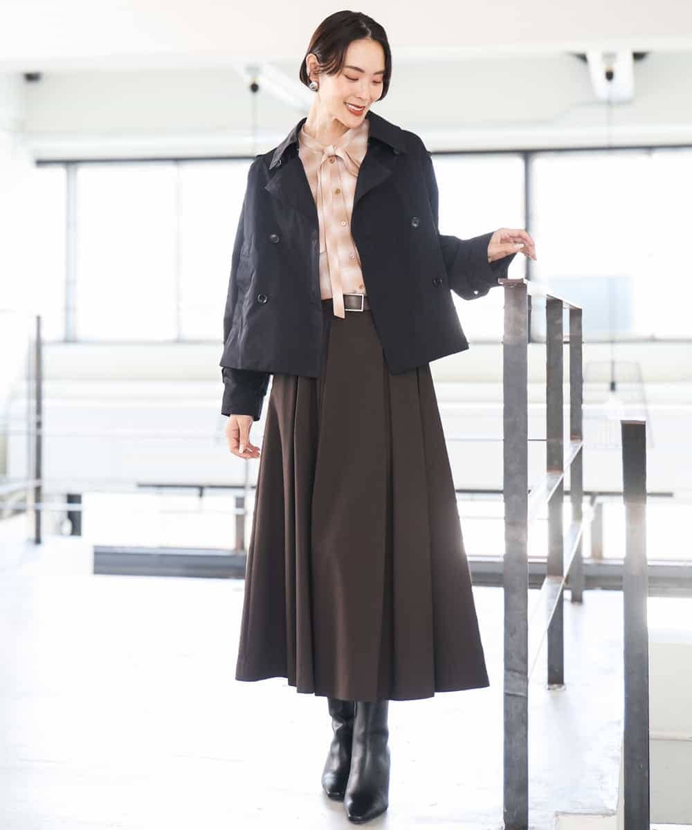 FMJAG04390 MICHEL KLEIN(ミッシェルクラン) 【定番】スタンドカラーショートブルゾン ブラック