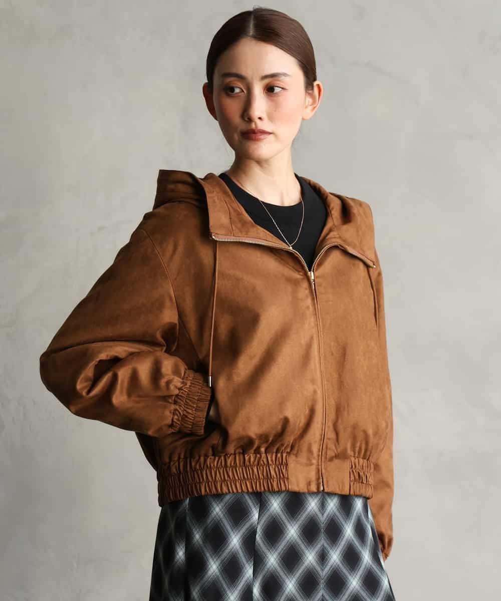 FMJAG50390 MICHEL KLEIN(ミッシェルクラン) スエードブルゾン ベージュ
