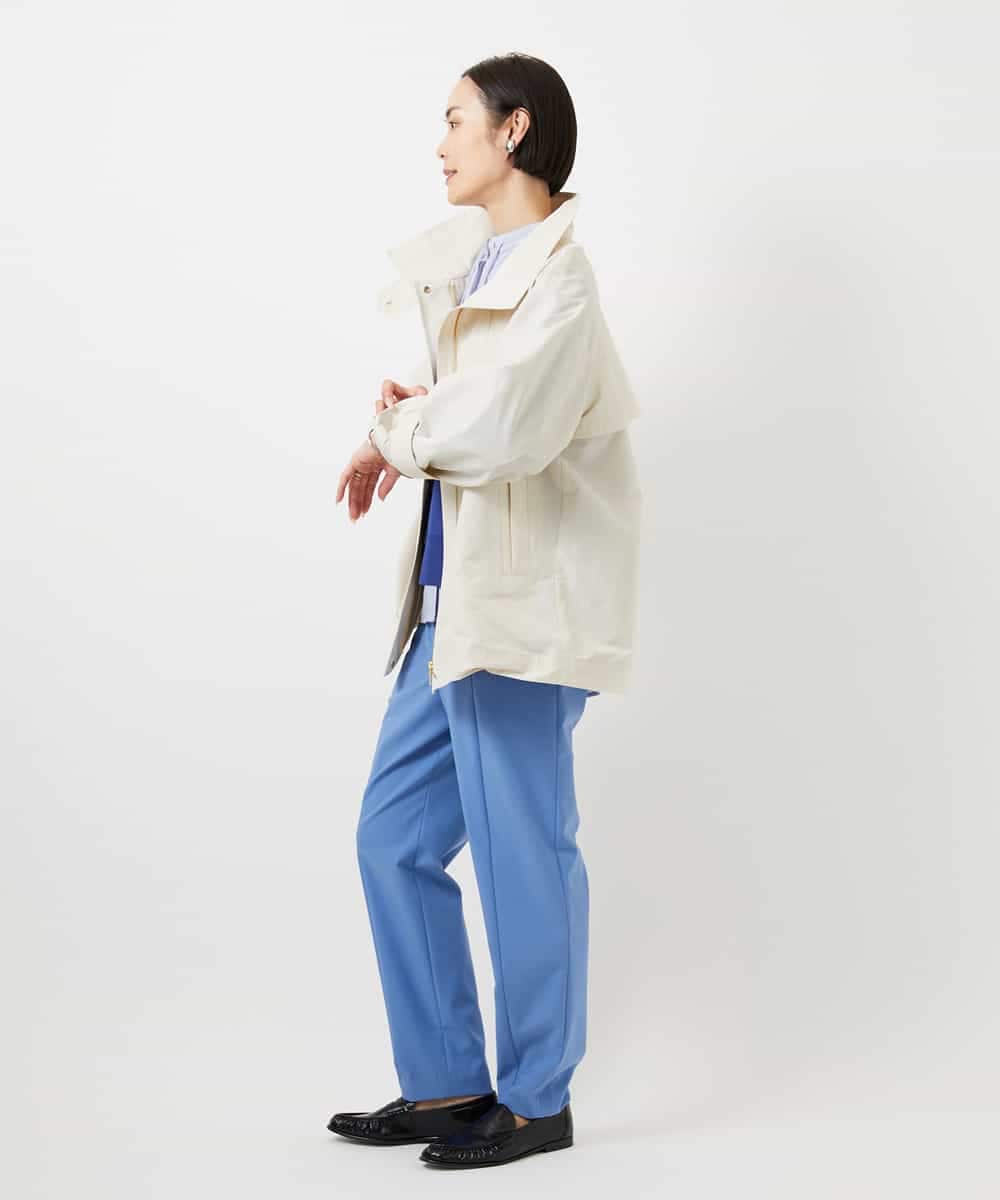 FMJDD01450 MICHEL KLEIN(ミッシェルクラン) 【撥水】ミドル丈スタンドライトコート アイボリー