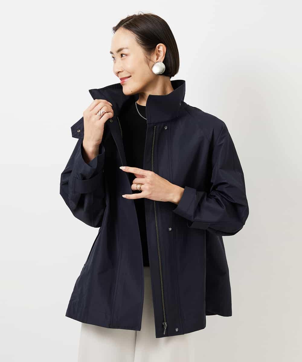 FMJDD01450 MICHEL KLEIN(ミッシェルクラン) 【撥水】ミドル丈スタンドライトコート アイボリー