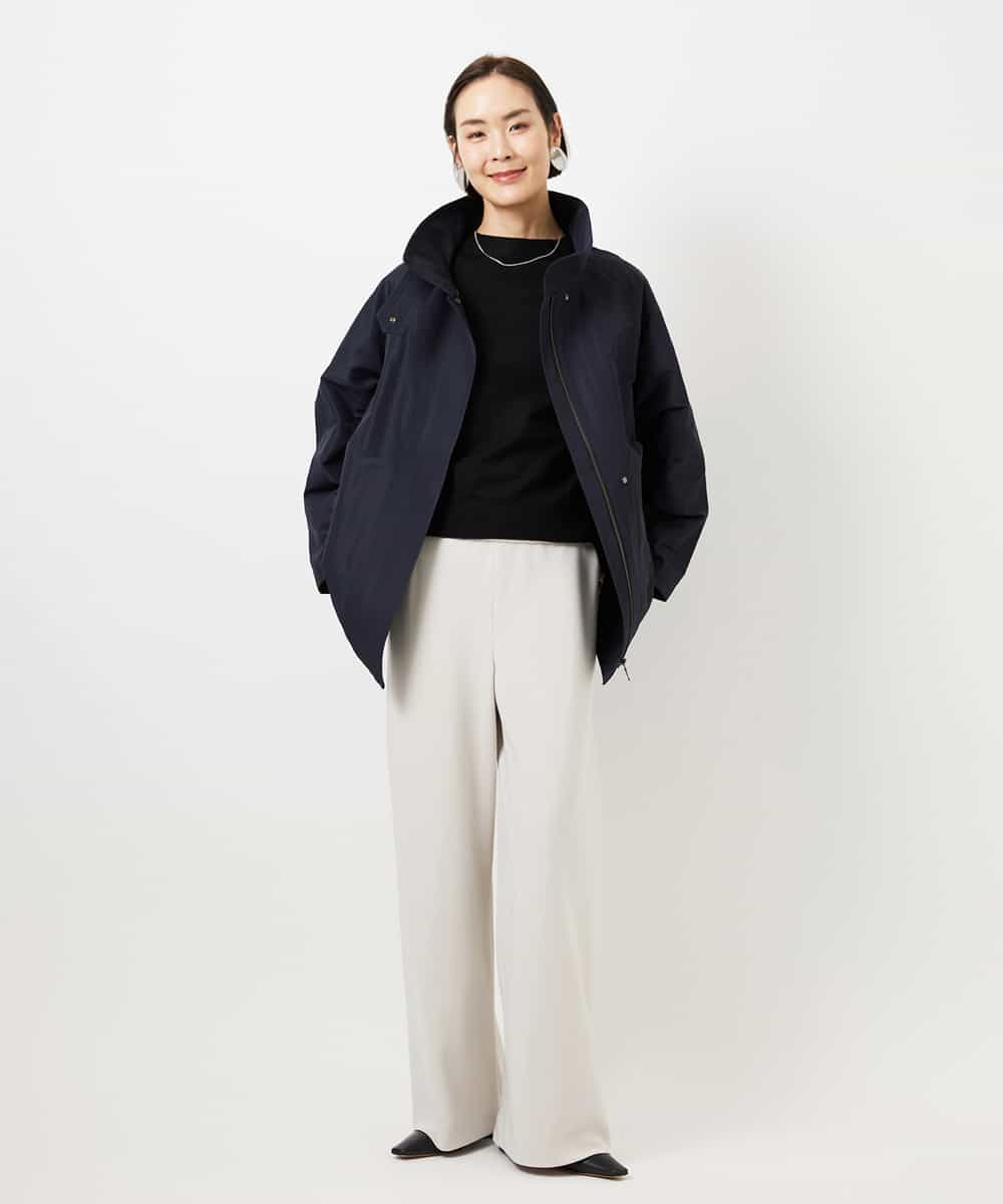 FMJDD01450 MICHEL KLEIN(ミッシェルクラン) 【撥水】ミドル丈スタンドライトコート アイボリー