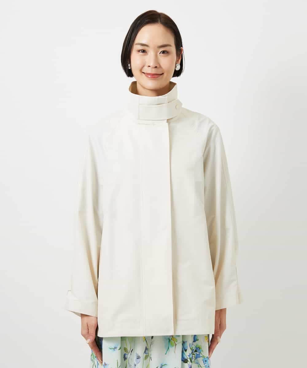 FMJDD01450 MICHEL KLEIN(ミッシェルクラン) 【撥水】ミドル丈スタンドライトコート アイボリー