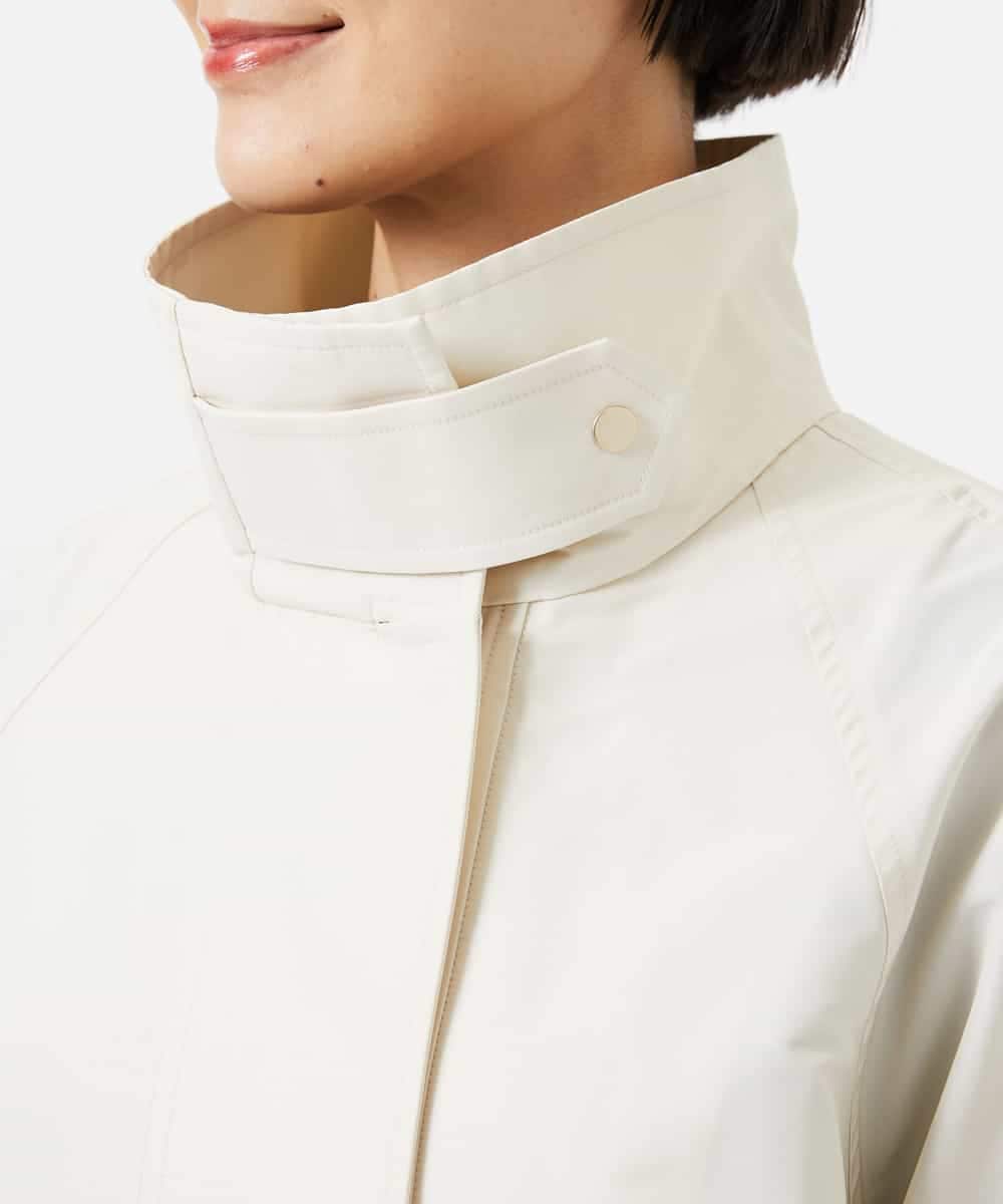 FMJDD01450 MICHEL KLEIN(ミッシェルクラン) 【撥水】ミドル丈スタンドライトコート アイボリー
