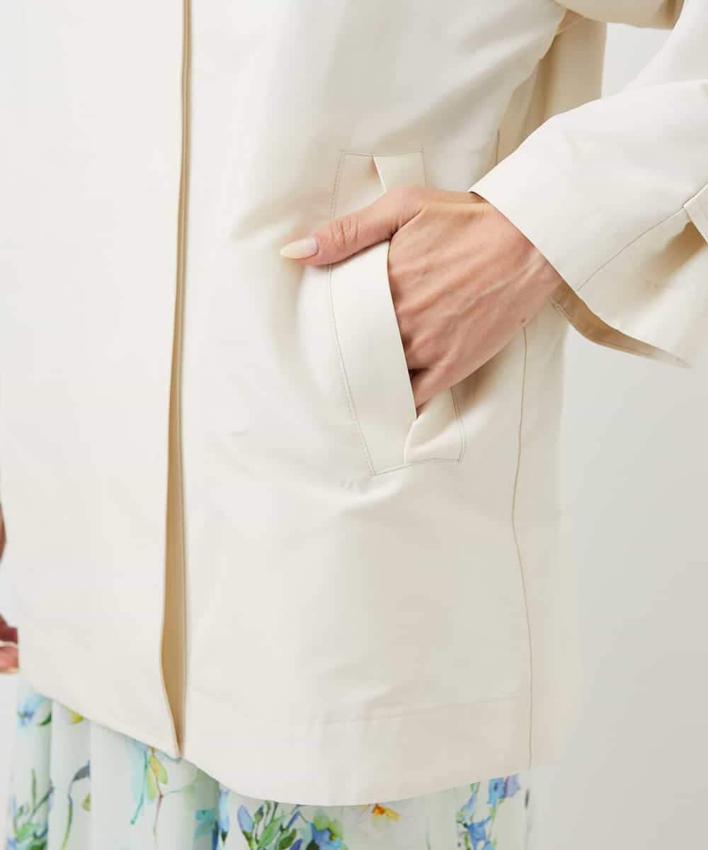 FMJDD01450 MICHEL KLEIN(ミッシェルクラン) 【撥水】ミドル丈スタンドライトコート アイボリー