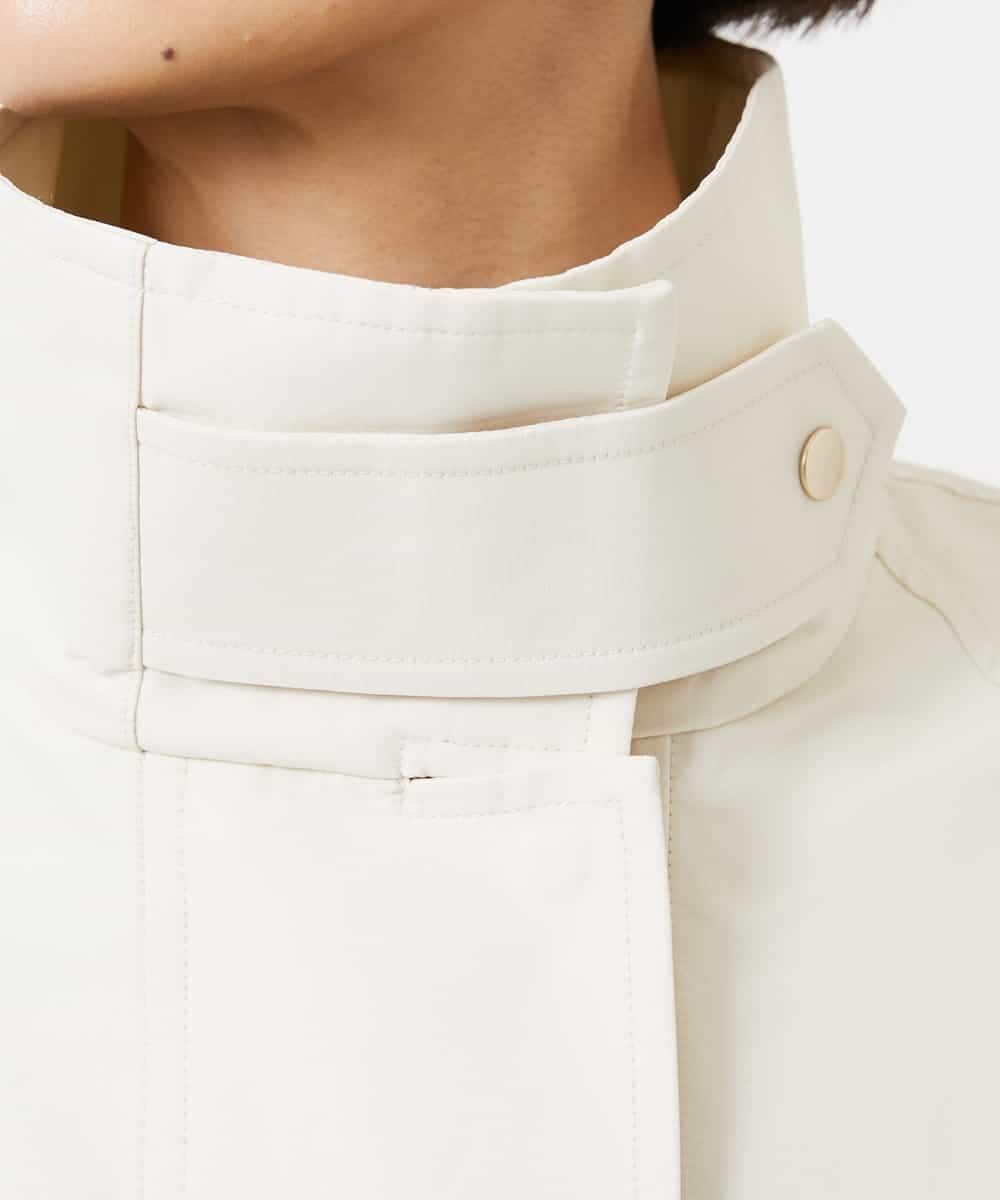 FMJDD01450 MICHEL KLEIN(ミッシェルクラン) 【撥水】ミドル丈スタンドライトコート アイボリー