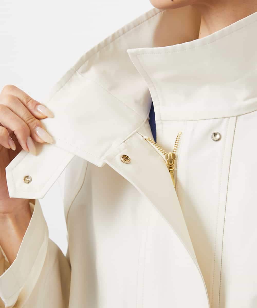 FMJDD01450 MICHEL KLEIN(ミッシェルクラン) 【撥水】ミドル丈スタンドライトコート アイボリー